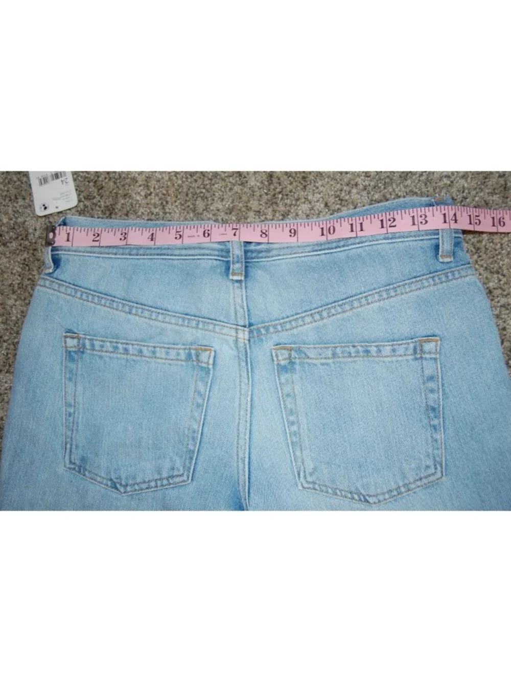 NWT We the Free Maggie Ripped Crop Straight Leg Denim Jeans Light Wash Size 24